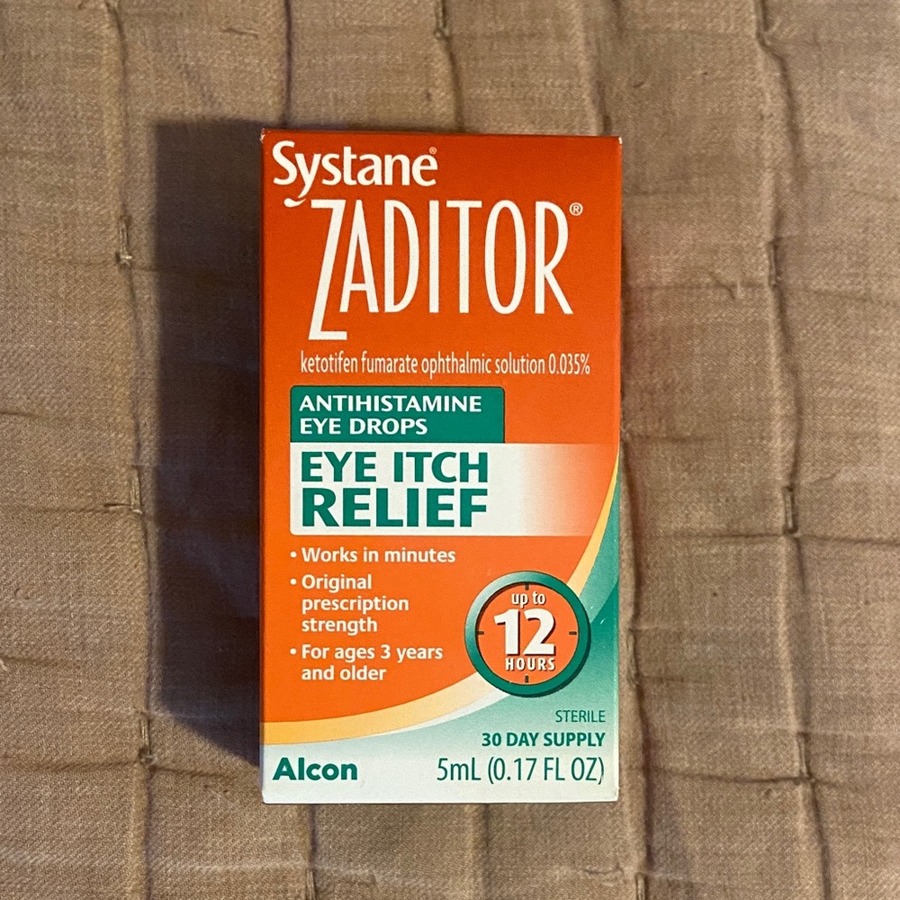 Zaditor Eye Itch Relief Drops - Orange and Teal